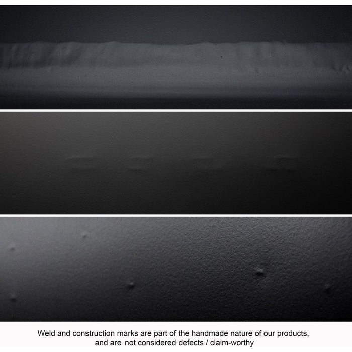 Noir Wanda Dining Table, Black Steel, 39.5"