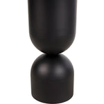 Noir Wanda Dining Table, Black Steel, 39.5"