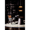 Noir Vesuvius Dining Table, Black Steel, 59"