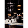 Noir Vesuvius Dining Table, Black Steel, 59"