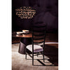 Noir Vesuvius Dining Table, Black Steel, 59"