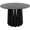 Noir Column Dining Table, Black Steel, 44"