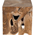 Noir Vert Side Table - Teak, 16"