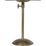 Noir Felix Side Table, Metal w/ Brass Finish, 16.5"