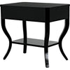 Noir Weldon Side Table, Distressed Black - Birch & Veneer, 20"