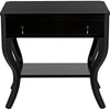 Noir Weldon Side Table, Distressed Black - Birch & Veneer, 20"