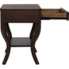 Noir Weldon Side Table, Distressed Brown - Birch & Veneer, 20"