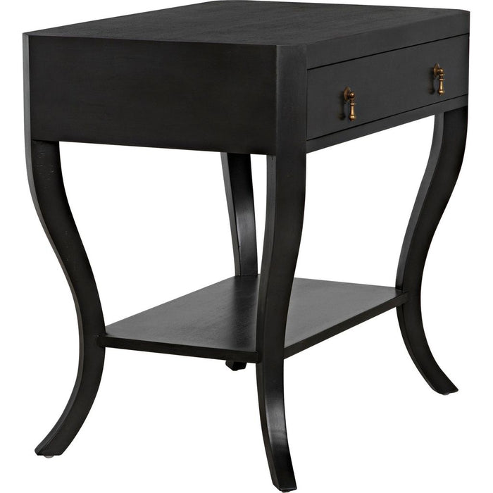 Noir Weldon Side Table, Pale - Mahogany & Veneer, 20"