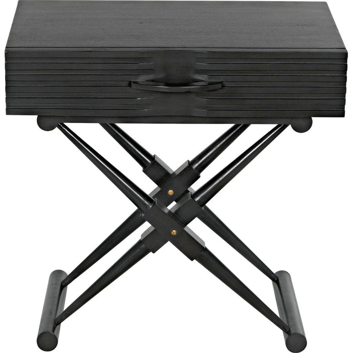 Noir Zanta Side Table, Pale - Mahogany & Veneer, 18"