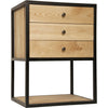 Primary vendor image of Noir Pearce Side Table, Elm & Black Steel, 16"