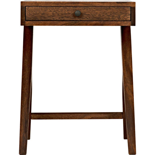 Noir Peter Side Table, Dark Walnut, 14"