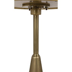 Noir Hiro Side Table, Metal w/ Brass Finish, 17"