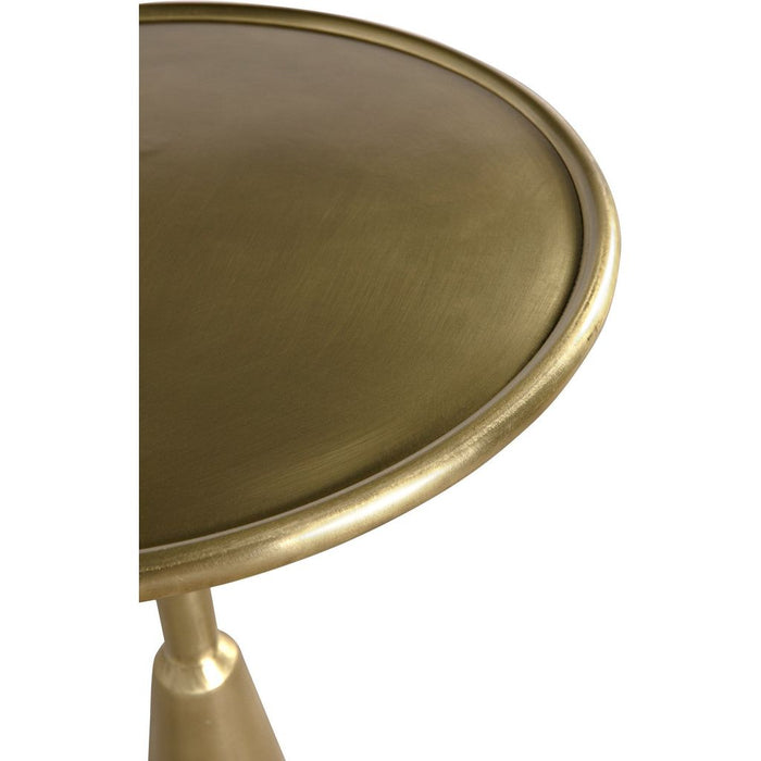 Noir Hiro Side Table, Metal w/ Brass Finish, 17"