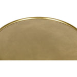 Noir Hiro Side Table, Metal w/ Brass Finish, 17"