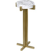 Primary vendor image of Noir Sardo Side Table - Industrial Steel & Bianco Crown Marble, 8"