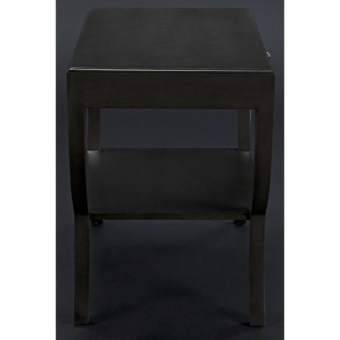 Noir Maude Side Table, Pale - Mahogany & Veneer, 20"