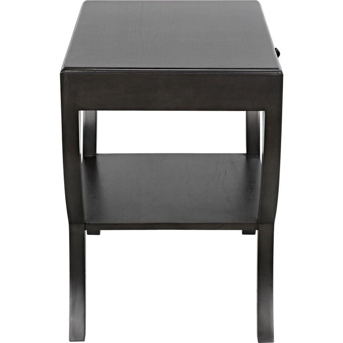 Noir Maude Side Table, Pale - Mahogany & Veneer, 20"