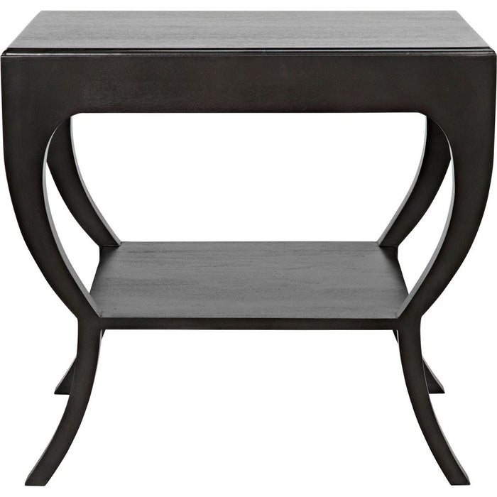 Noir Maude Side Table, Pale - Mahogany & Veneer, 20"