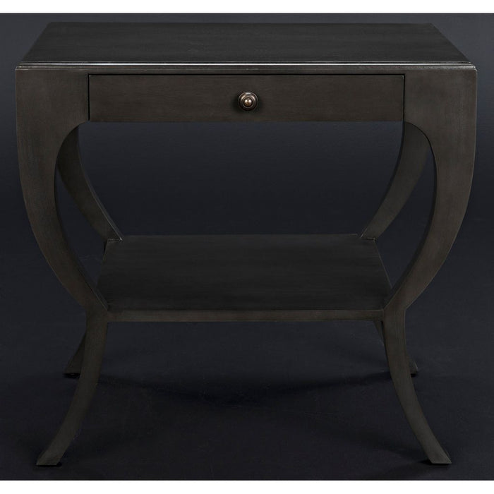 Noir Maude Side Table, Pale - Mahogany & Veneer, 20"