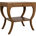 Noir Maude Side Table, Saddle Brown - Mahogany & Veneer, 20"