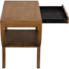 Noir Maude Side Table, Saddle Brown - Mahogany & Veneer, 20"