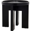 Noir Gavin Side Table, Hand Rubbed Black - Mahogany & Veneer, 25"