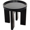 Noir Gavin Side Table, Hand Rubbed Black - Mahogany & Veneer, 25"