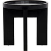 Noir Gavin Side Table, Hand Rubbed Black - Mahogany & Veneer, 25"