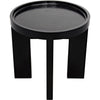 Noir Gavin Side Table, Hand Rubbed Black - Mahogany & Veneer, 25"