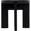 Noir Gavin Side Table, Hand Rubbed Black - Mahogany & Veneer, 25"