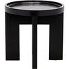 Noir Gavin Side Table, Hand Rubbed Black - Mahogany & Veneer, 25"