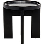 Noir Gavin Side Table, Hand Rubbed Black - Mahogany & Veneer, 25"