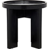 Noir Gavin Side Table, Hand Rubbed Black - Mahogany & Veneer, 25"