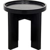 Noir Gavin Side Table, Hand Rubbed Black - Mahogany & Veneer, 25"