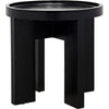 Noir Gavin Side Table, Hand Rubbed Black - Mahogany & Veneer, 25"