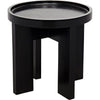 Noir Gavin Side Table, Hand Rubbed Black - Mahogany & Veneer, 25"