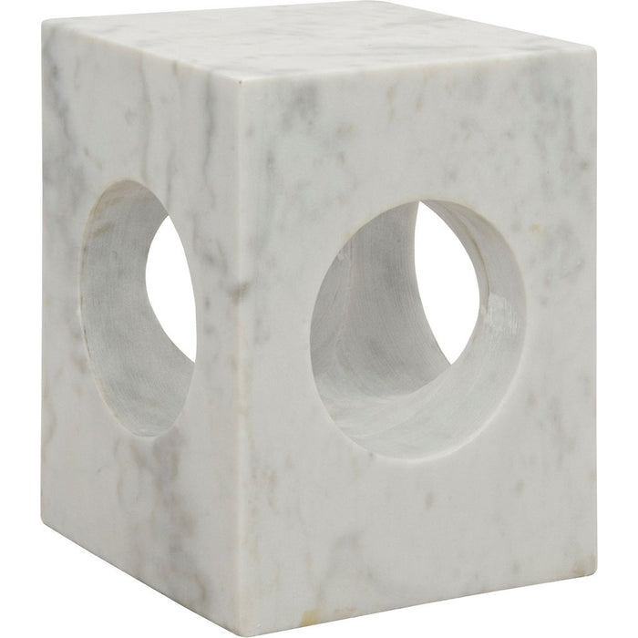 Primary vendor image of Noir Merlin Side Table - Bianco Crown Marble, 13"