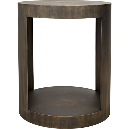 Primary vendor image of Noir Chrysler Side Table, Steel w/ Aged Brass Finish, 20"