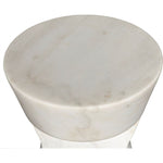 Noir Omon Side Table - Bianco Crown Marble, 12.5"