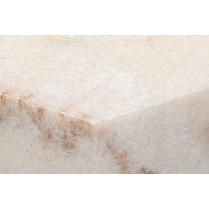 Noir Monolith Side Table - Bianco Crown Marble, 13"