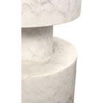 Noir Mamud Side Table - Bianco Crown Marble, 13"