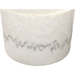Noir Mamud Side Table - Bianco Crown Marble, 13"