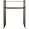 Noir Cyrus Side Table, Aged Brass - Industrial Steel, 16"