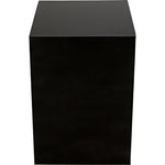Noir Quintin Side Table, Black Steel, 17.5"