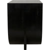 Noir Burton Side Table, Left, Hand Rubbed Black & Teak, 20"