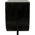 Noir Burton Side Table, Left, Hand Rubbed Black & Teak, 20"
