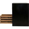 Noir Burton Side Table, Left, Hand Rubbed Black & Teak, 20"