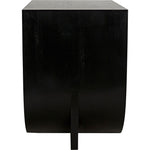 Noir Burton Side Table, Right, Hand Rubbed Black & Teak, 20"