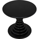 Noir Scheiben Side Table, Hand Rubbed Black - Mahogany & Veneer, 28"