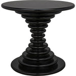 Noir Scheiben Side Table, Hand Rubbed Black - Mahogany & Veneer, 28"